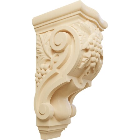 Ekena Millwork 4 7/8"W x 5 1/2"D x 10 7/8"H Medium Grape Bunches Corbel, Maple COR04X05X10GRMA